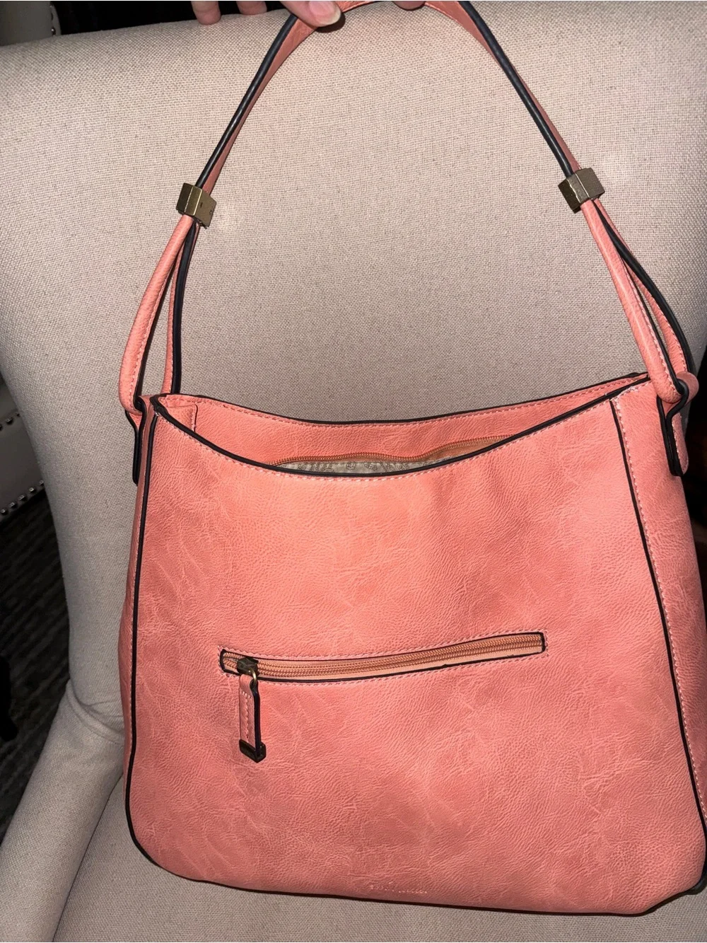 Simply Noelle Coral Studded Shoulder Bag
